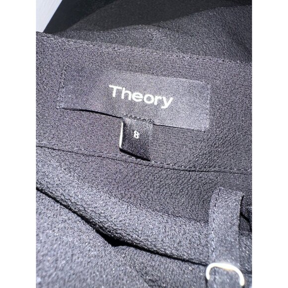 Theory Black Kimono Wrap Dress Women's Size 8 NEW - Picture 9 of 10